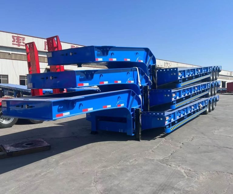 80T Removable Gooseneck Semi Trailer for Heavy Machinery Transport